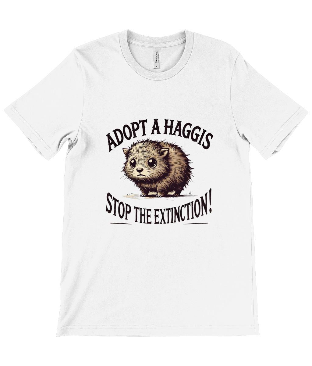 adopt a haggis shirt, Scottish novelty gift, haggis lover t-shirt, funny Scotland souvenir, Celtic folklore shirt. Scottish ex-pat gift.