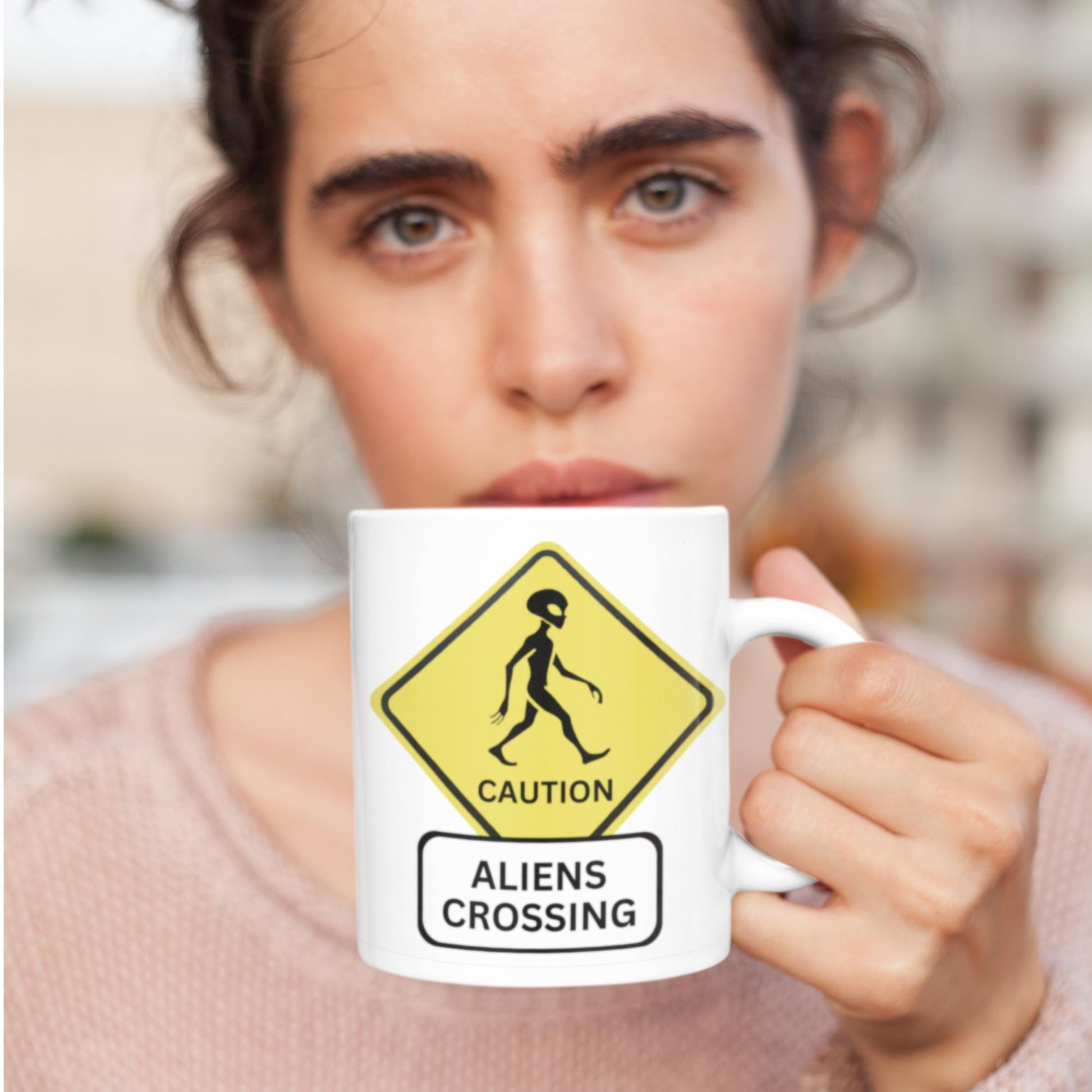 sci-fi lover gift, funny extra-terrestrial joke mug, alien themed kitchenware, out-of-this-world coffee cup, sci-fi geek gift, UFO spotter gift