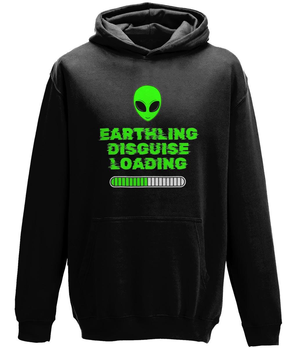 Alien abduction hoodie, neon green alien design, funny space lover hoodie, sci-fi enthusiast gift, casual pullover