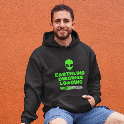 Alien aesthetic hoodie, futuristic fashion, E.T. inspired sweatshirt, otherworldly apparel, cosmic-themed hoodie