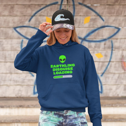 Alien invasion hoodie, space nerd gift, trendy sci-fi pullover, warm extra-terrestrial sweatshirt, geeky outer space clothing