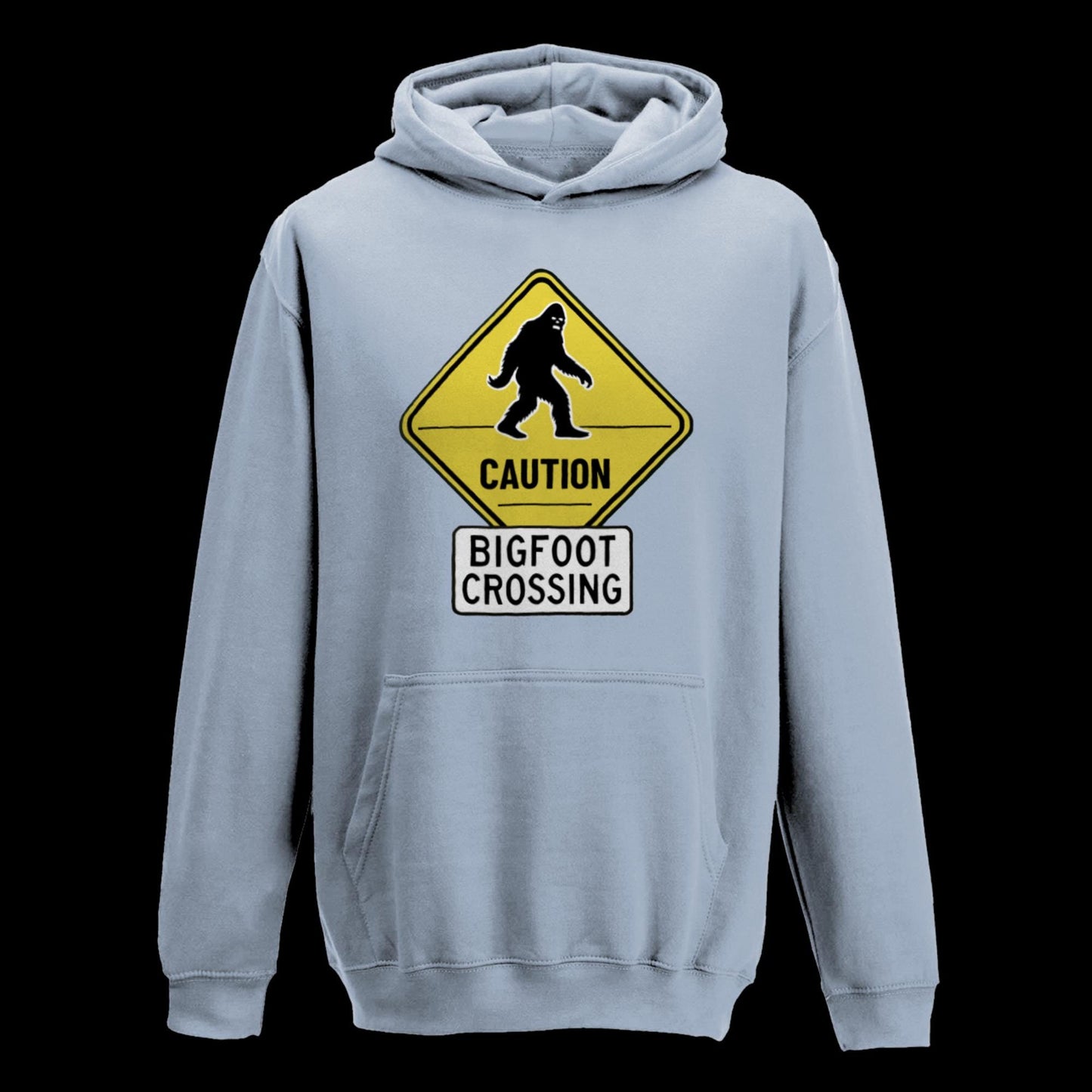 Caution Bigfoot hoodie, unisex Bigfoot sweatshirt, funny Sasquatch apparel, Bigfoot believer hoodie, cryptid lover gift