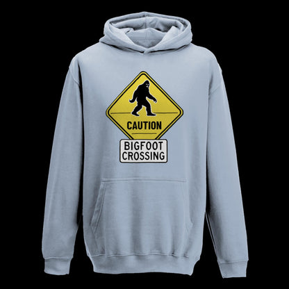 Caution Bigfoot hoodie, unisex Bigfoot sweatshirt, funny Sasquatch apparel, Bigfoot believer hoodie, cryptid lover gift
