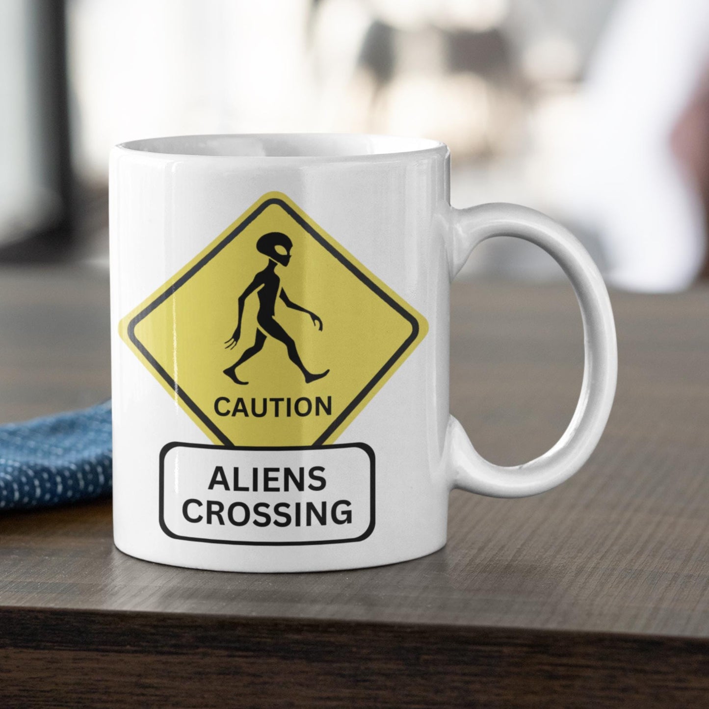 alien believer mug, quirky sci-fi cup, UFO enthusiast gift, alien abduction humour, funny conspiracy mug. UAP spotter