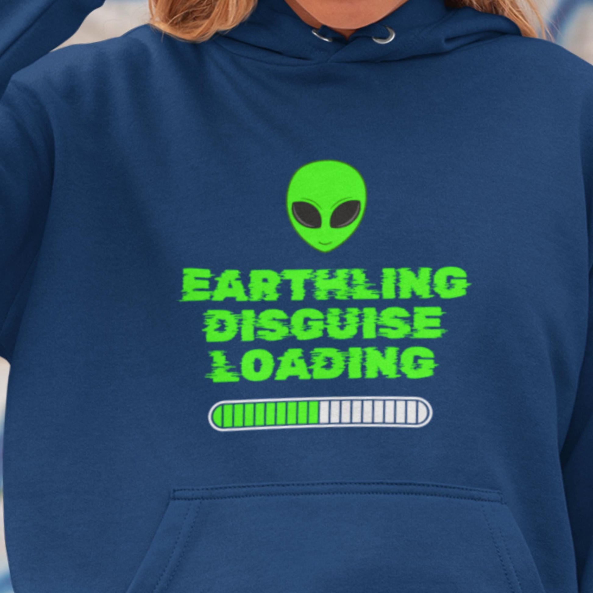 Retro alien hoodie, unique sci-fi sweatshirt, alien conspiracy pullover, funny geek hoodie, UFO abduction fashion