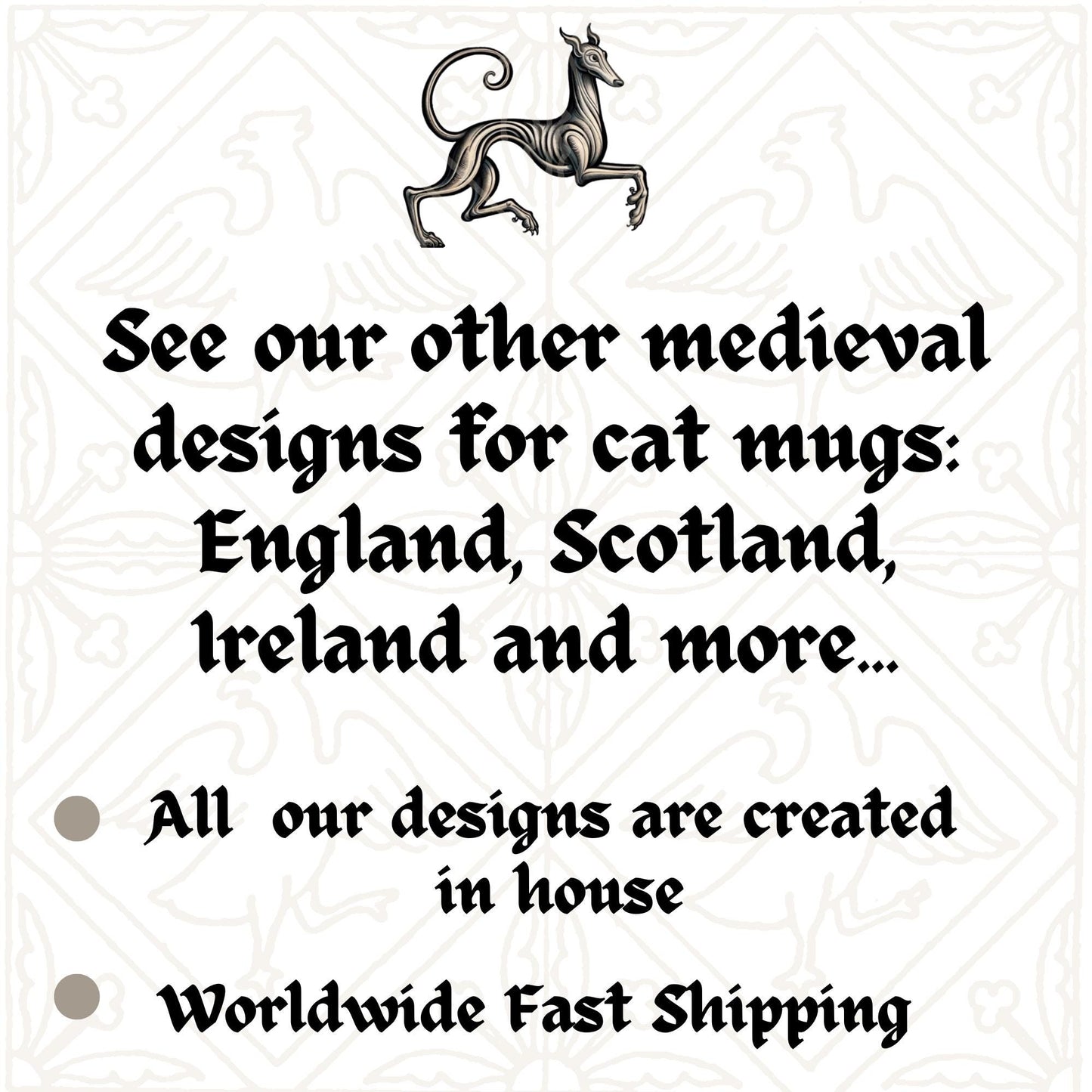 Unique English pride mug with quirky cats dressed in historic costumes and patriotic themes. England football team and supporter.