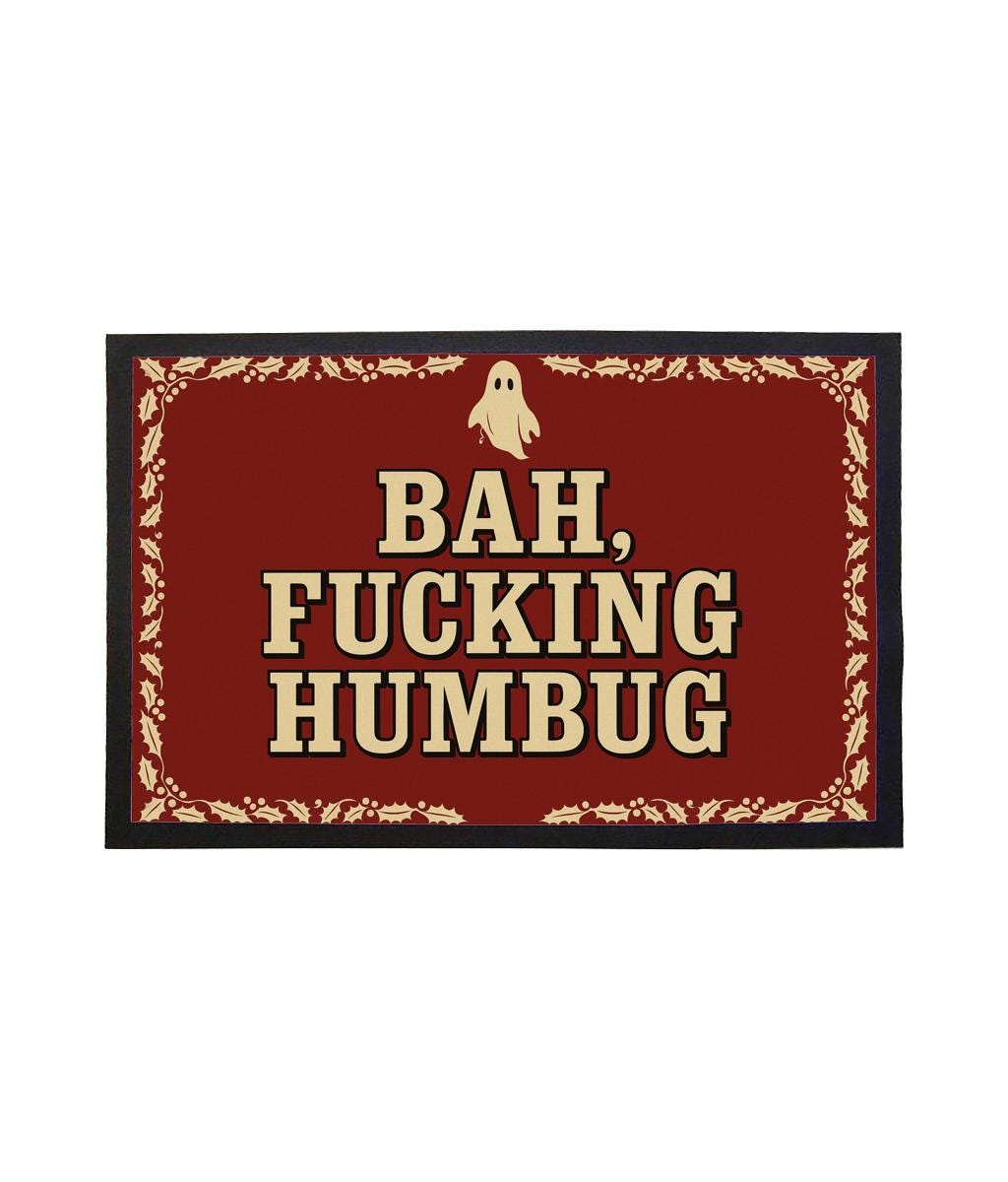 Novelty door mat gift, Christmas gift, inside use with machine‑washable backing