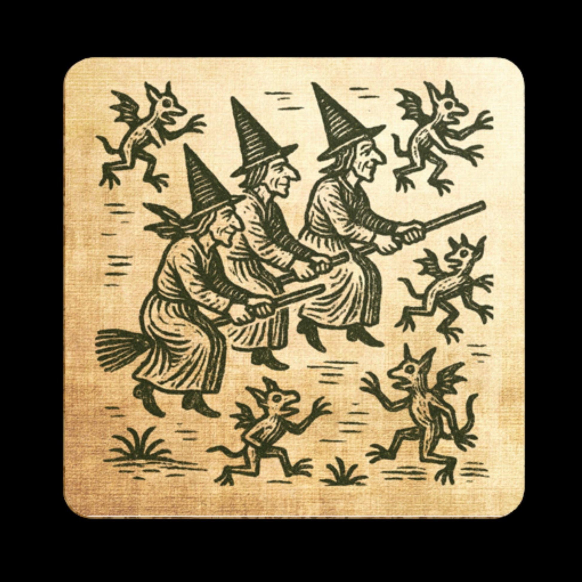 Occult-inspired coaster set for alternative homes