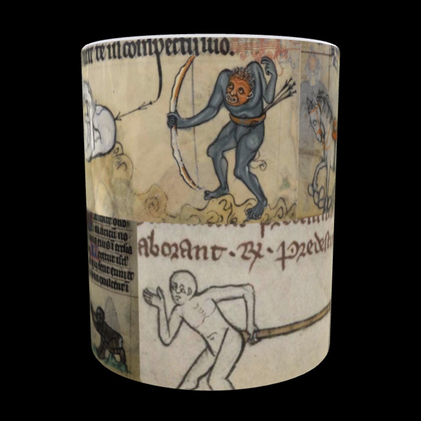 Novelty history teacher mug with illuminated manuscript-style collage.