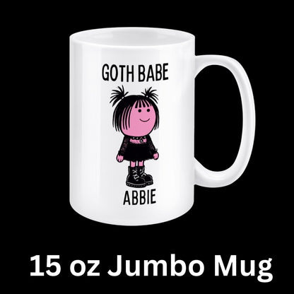Large 15oz gothic tea mug, gift for Goth.