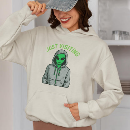 Unisex alien hoodie in cotton blend