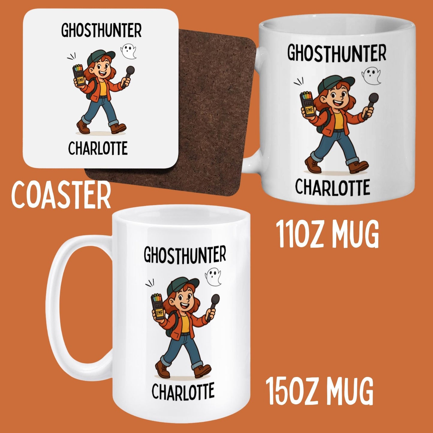 Personalised Ghosthunter Mug – Funny Ghost Hunting Gift with Name 