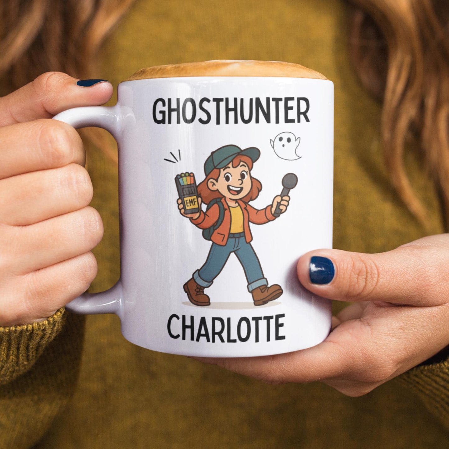 Personalised Ghosthunter Mug – Funny Ghost Hunting Gift with Name 