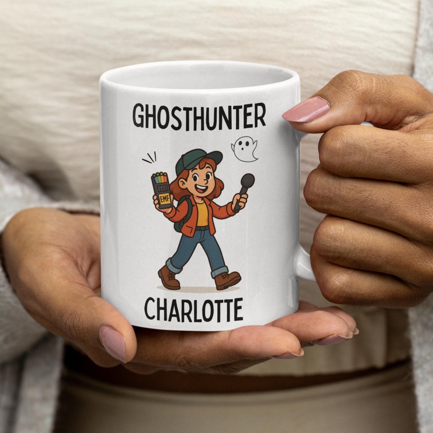 Personalised Ghosthunter Mug – Funny Ghost Hunting Gift with Name 