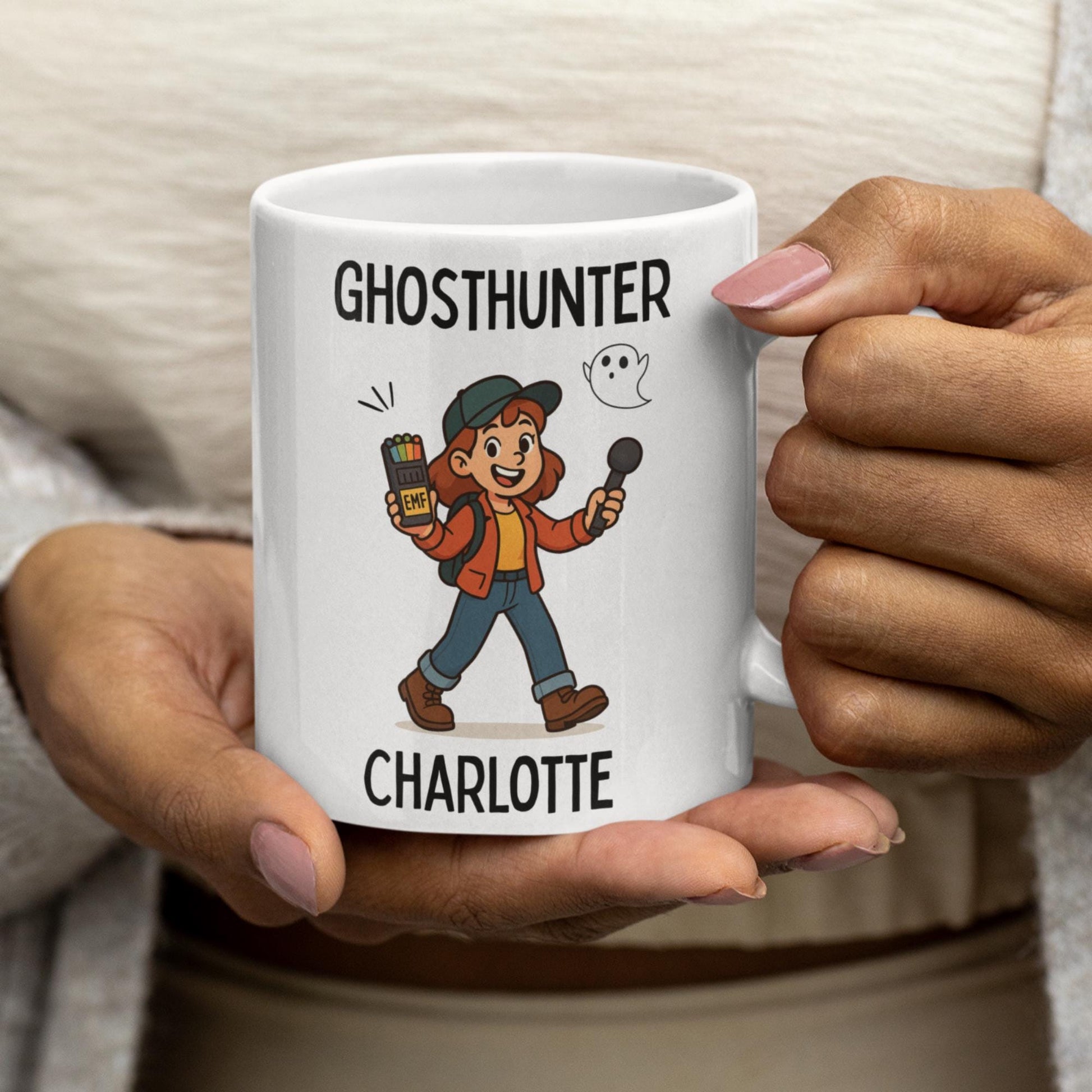 Personalised Ghosthunter Mug – Funny Ghost Hunting Gift with Name 