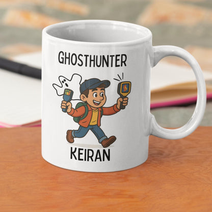 Unique ghost hunting gift mug available in 11oz and 15oz and coaster