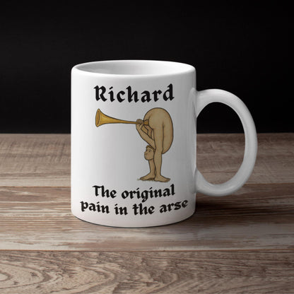 Personalised Medieval Butt Trumpet Mug, Coaster & Keyring 