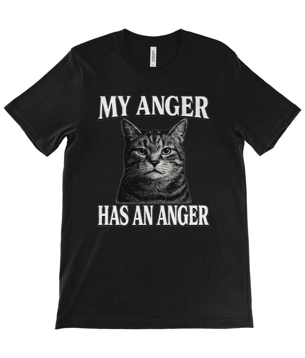 Funny Cat T-Shirt for Men Women – Grunge Meme Angry Cat Tee in Punk Retro Style - Wyrd Dezigns