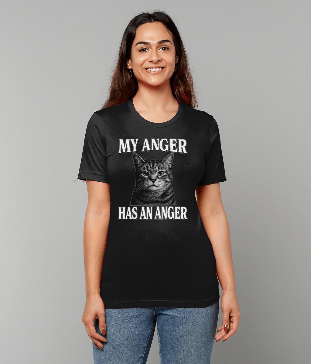 Funny Cat T-Shirt for Men Women – Grunge Meme Angry Cat Tee in Punk Retro Style - Wyrd Dezigns