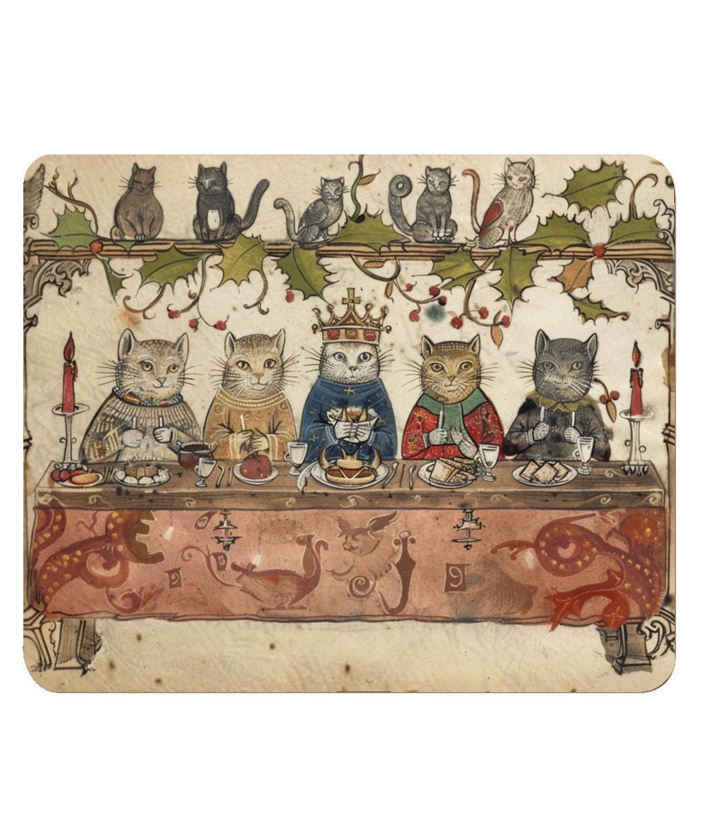 4 Pack Hardboard Placemat new cat placemats xmas