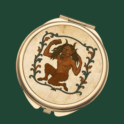 Round Compact Mirror - Classic Gold compact (8) - Wyrd Dezigns