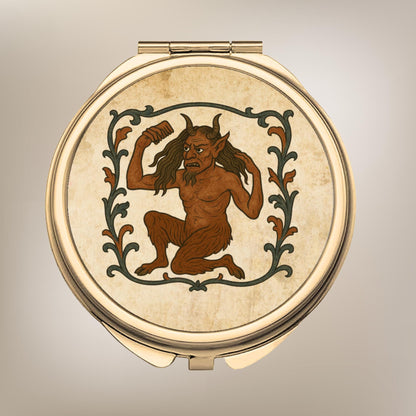 Round Compact Mirror - Classic Gold compact (8) - Wyrd Dezigns