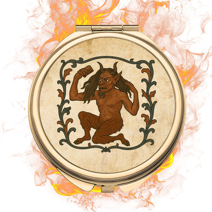 Round Compact Mirror - Classic Gold compact (8) - Wyrd Dezigns