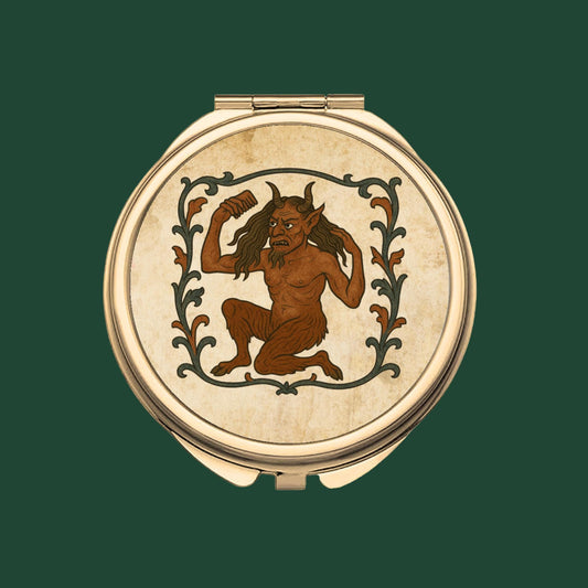 Round Compact Mirror - Classic Gold compact (8) - Wyrd Dezigns