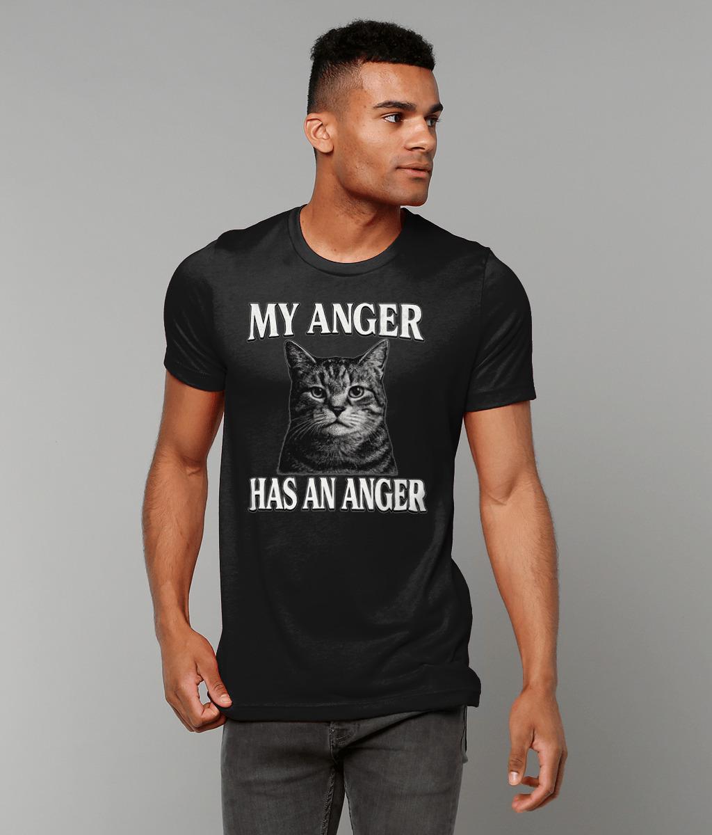 Funny Cat T-Shirt for Men Women – Grunge Meme Angry Cat Tee in Punk Retro Style - Wyrd Dezigns