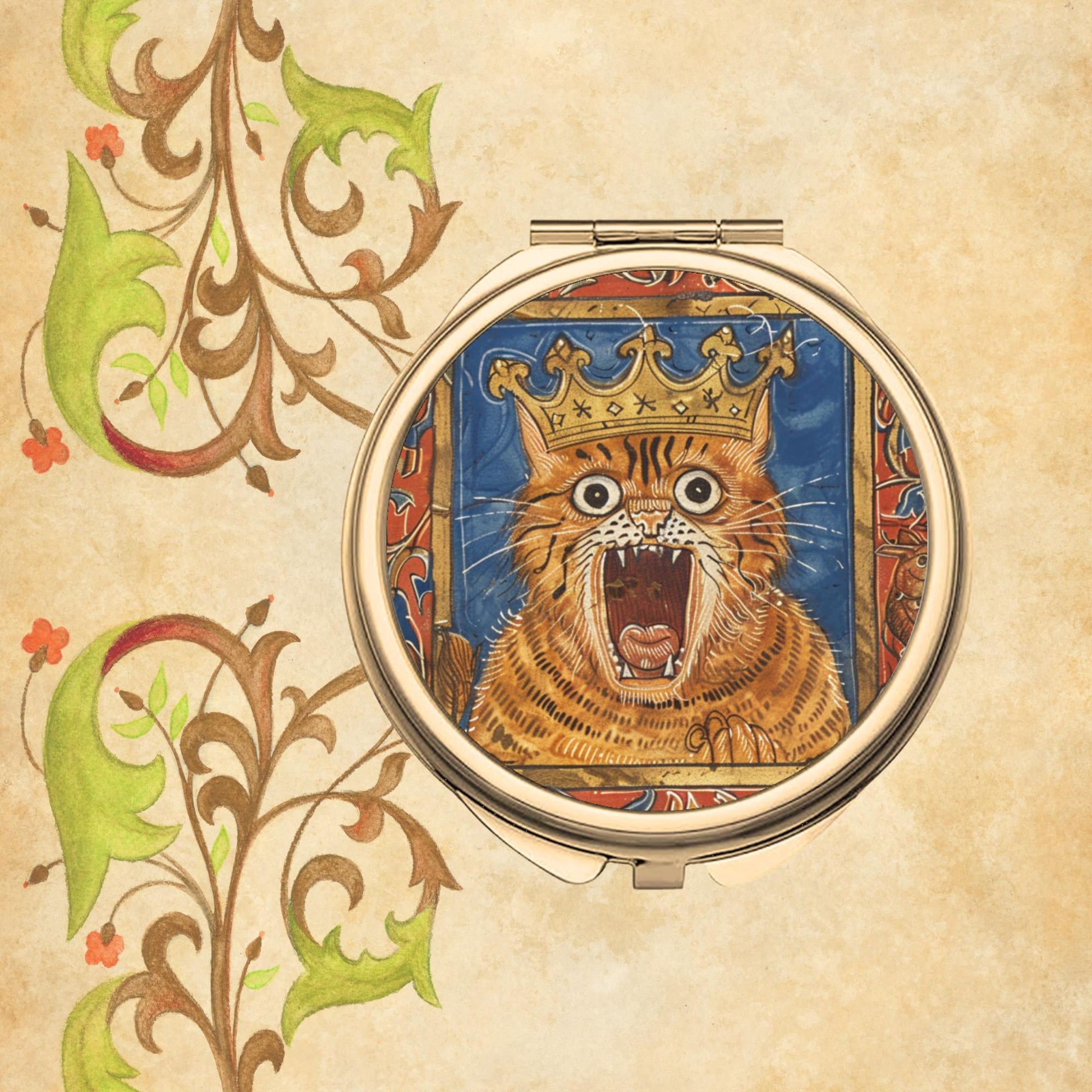 Round Compact Mirror - Classic Gold Untitled design - 2025-11-14T113726.366 - Wyrd Dezigns