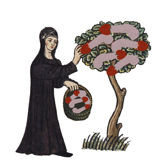 Nun Harvesting Penis Temporary Tattoo - Wyrd Dezigns