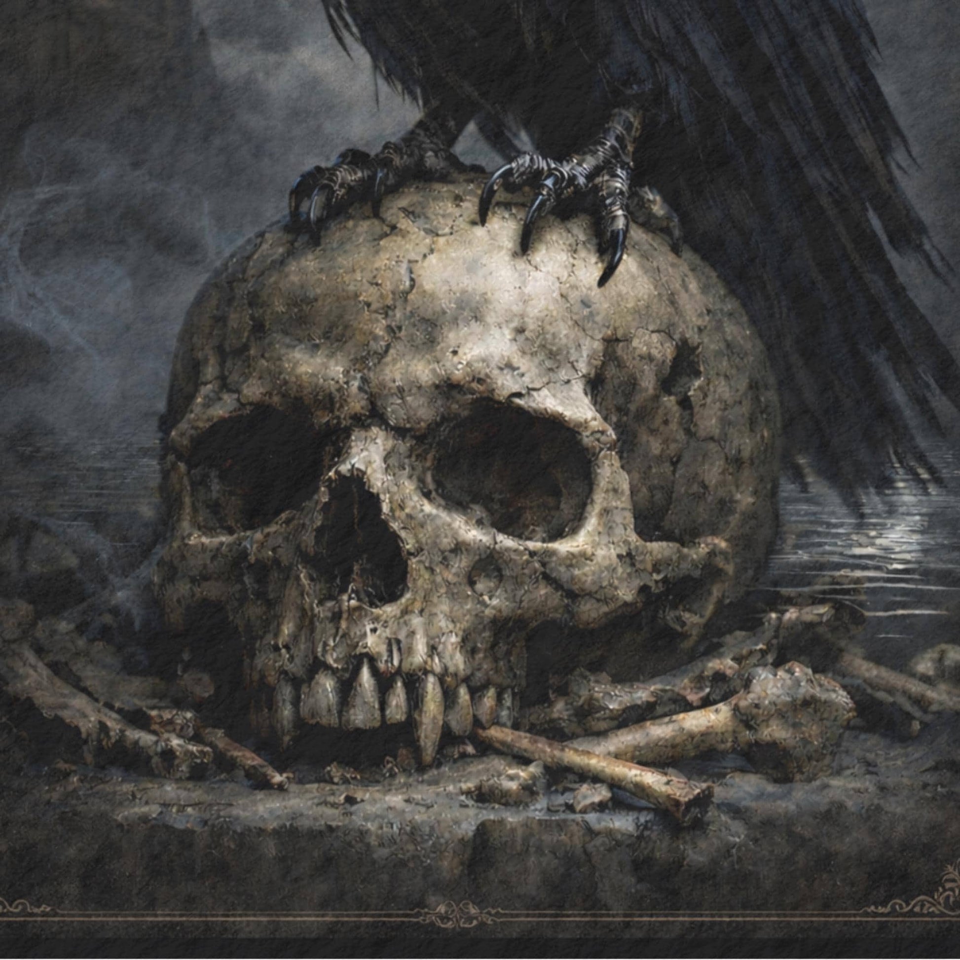 Gothic Raven Wall Art, Crow Skull Art Print, Dark Academia Decor, Corvus Omnia Videt Poster, Occult - Wyrd Dezigns