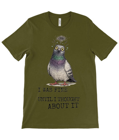 Overthinking Pigeon T-Shirt Funny Anxiety Quote Shirt Introvert Humour Graphic Tee - Wyrd Dezigns