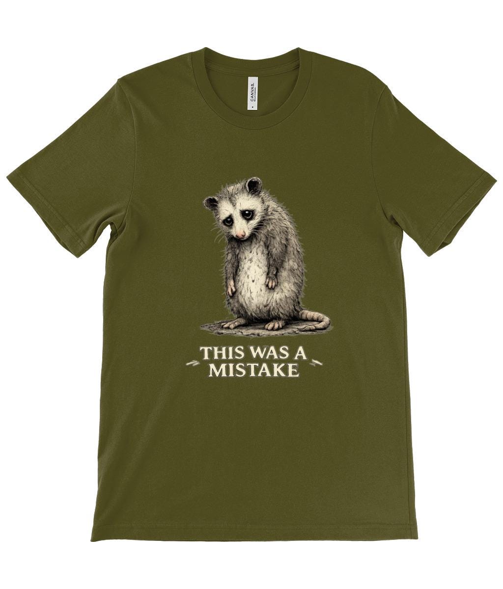 This Was A Mistake T Shirt Funny Regret Meme Tee for Introverts Dark Humour Gift - Wyrd Dezigns