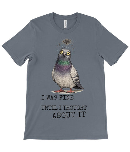 Overthinking Pigeon T-Shirt Funny Anxiety Quote Shirt Introvert Humour Graphic Tee - Wyrd Dezigns