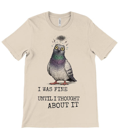 Overthinking Pigeon T-Shirt Funny Anxiety Quote Shirt Introvert Humour Graphic Tee - Wyrd Dezigns