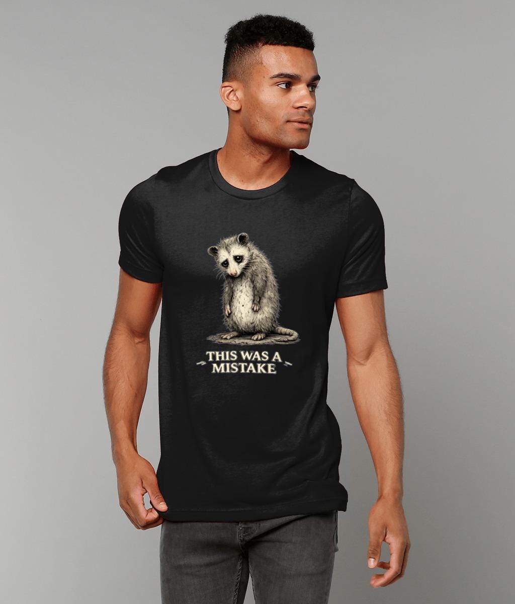 This Was A Mistake T Shirt Funny Regret Meme Tee for Introverts Dark Humour Gift - Wyrd Dezigns