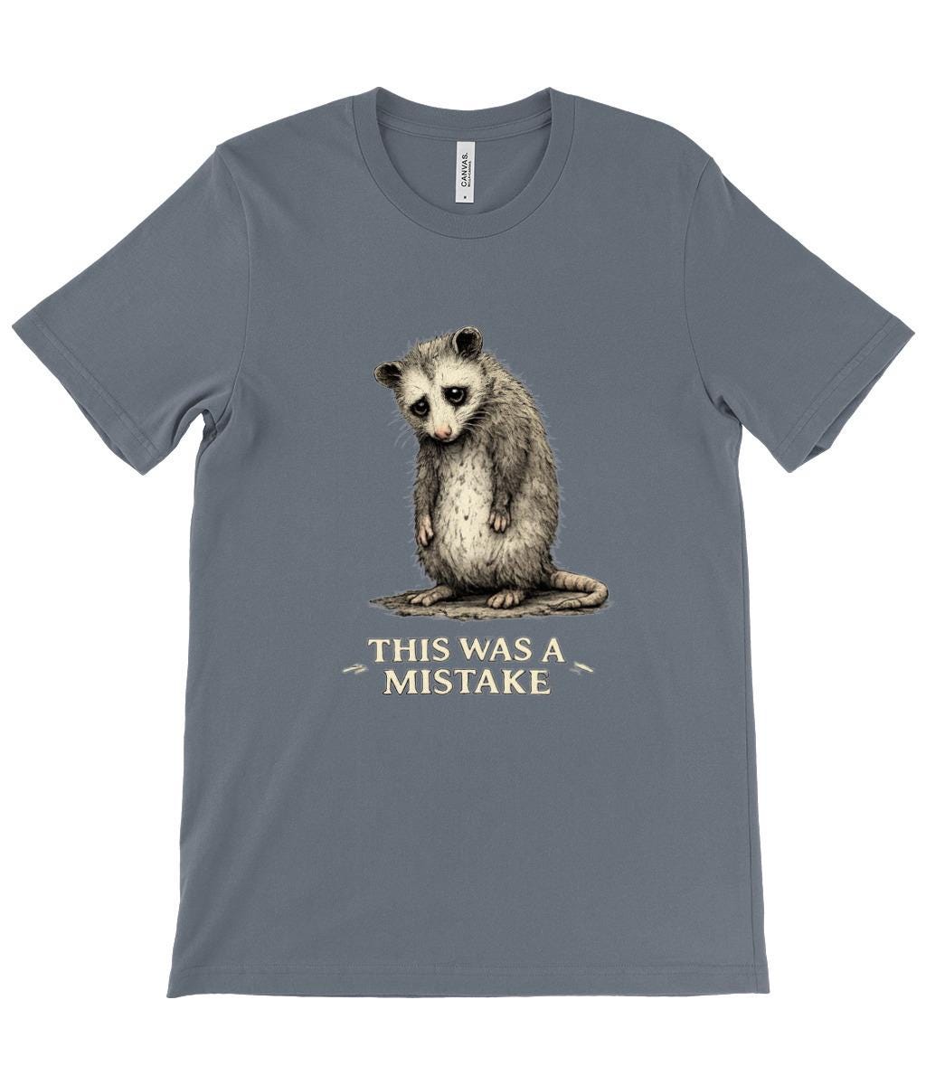 This Was A Mistake T Shirt Funny Regret Meme Tee for Introverts Dark Humour Gift - Wyrd Dezigns