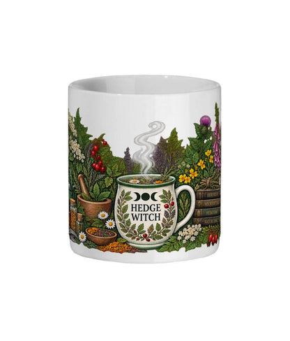 Hedge Witch Mug, Herbal Witch Gift, Hedgerow Garden Witch Coffee Mug - Wyrd Dezigns