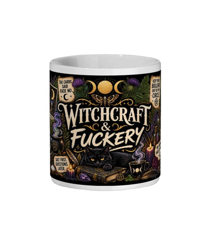 Witchcraft & Fuckery Mug, Gothic Occult Ceramic Mug - Wyrd Dezigns