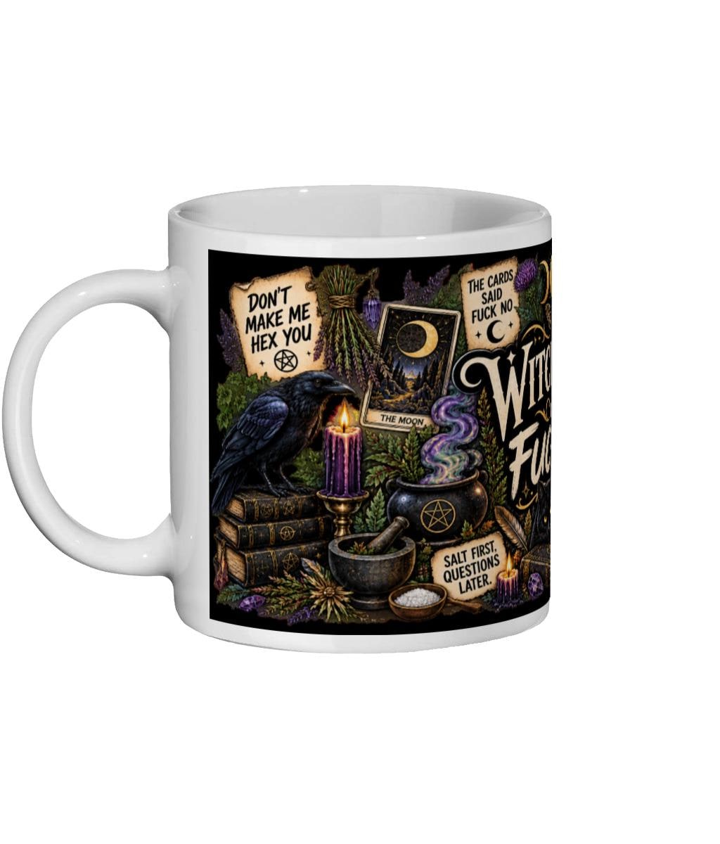 Witchcraft & Fuckery Mug, Gothic Occult Ceramic Mug - Wyrd Dezigns