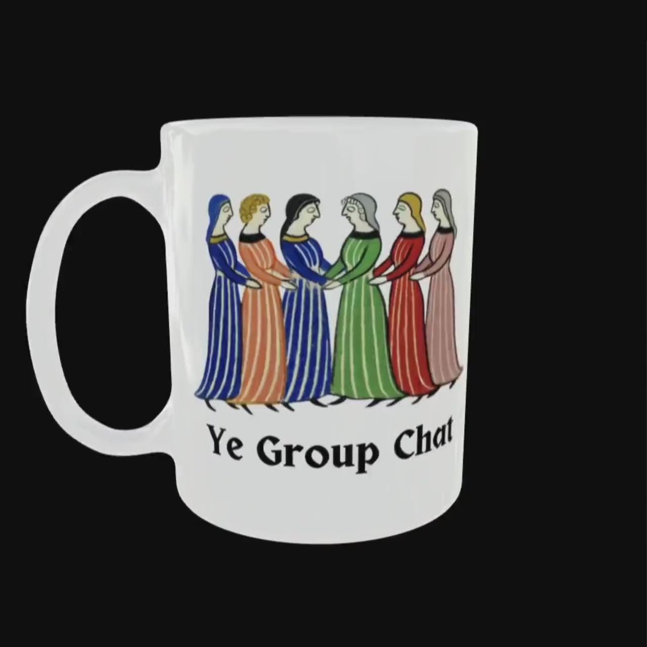 Funny Medieval "Ye Group Chat" Office Mug