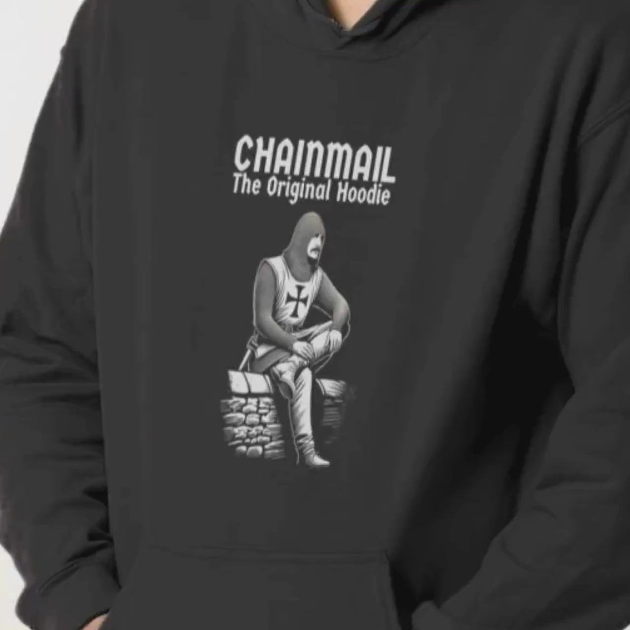 Chainmail The Original Hoodie, Medieval Humour, Hundred Years War, Sarcastic Gothic Hoodie, Medieval Re-Enactment, Gamer Hoodie